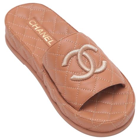 chanel quilted slides|chanel sandals canada.